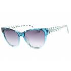 Bebe Women's Sunglasses Blue Gradient Zylonite Full Rim Cat Eye Frame BB7236 410