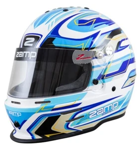 ZAMP RZ-42Y White/Blue/Lt.Blue Snell CMR2016 Youth Helmet 56CM H753C4456 Karting - Picture 1 of 2