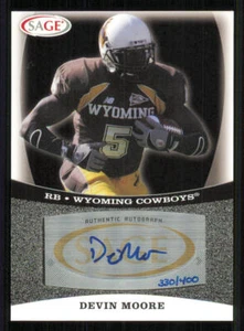 2009 SAGE AUTO Silver #36 Devin Moore /400 - Picture 1 of 2