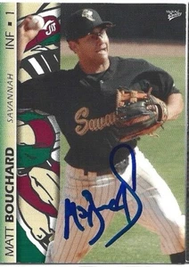 2008 Savannah Sand Gnats Matt Bouchard Signed Card - Picture 1 of 1