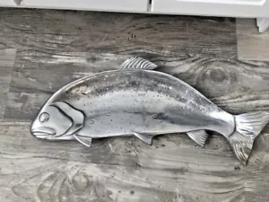Seltene RWP The Wilton Co Armtale Fischplatte Serviergeschirr 23” x 9” Ausgezeichnet - Bild 1 von 6