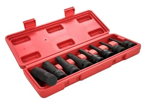 1/2” Dr 8Pc Hex Impact Socket Set 5, 6, 8, 10, 12, 14, 17, 19mm 3”Long Sockets H - Picture 1 of 13