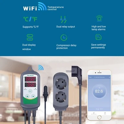 Inkbird Temperaturregler Auslass Thermostat ITC-308 WIFI Aquarium Gummisonde C/F - Bild 1 von 4