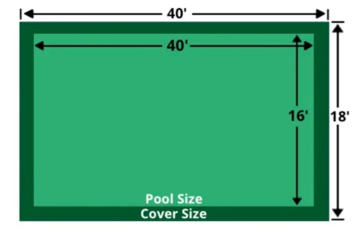 Cubierta de seguridad para piscina rectangular de malla verde 16x40 Loop-Loc - LLM1021 Foto 1 de 4
