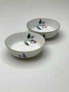 Set Of 2 Darling Rose Rosenthal Continental Dessert Bowls 5.25 Germany 1950s - Picture 1 of 7