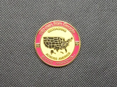 MTN-MAN Personal Geocoin Version 1 V1 24k gold plated NONTRACKABLE VHTF - Image 1 of 2