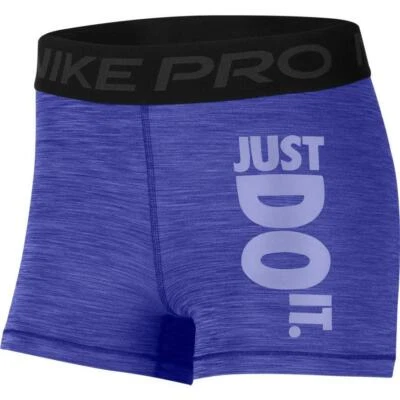 Women's Nike Pro 3" JDI Shorts CQ9310-528 PERSIAN VIOLET   LARGE - Image 1 of 3
