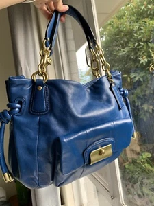 COACH Kristin Bag in Midnight Blue- Vintage - Picture 1 of 12
