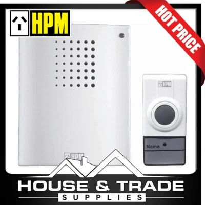 HPM Wireless Door Chime White D642/01 - image 1 of 2