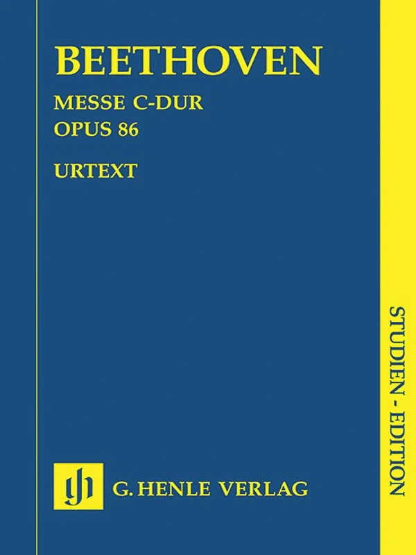 Study Score Beethoven Mass C Major Op 86 Vocal Orchestra Henle Urtext 7x10 Book - Image 1 of 1