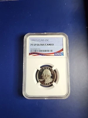 1992-S Washington Quarter Proof 25C NGC PF69 Ultra Cameo - Image 1 of 4