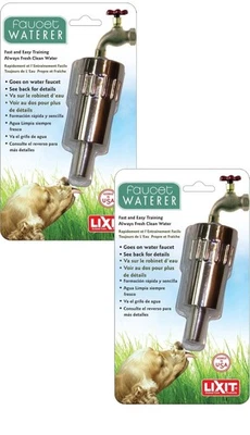 (2-Pack) LIXIT Faucet Waterer, Outdoor Dog Water Fountain L-100 Thirst Quencher - Image 1 of 4