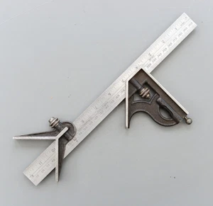Vintage Rabone Chesterman No1912 Combination Square Rule Sheffield England - Picture 1 of 6