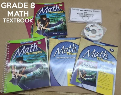MATH TRIUMPHS - Teacher kit GRADE 8 - workbooks, homeschooling, arithmetic help - Image 1 of 4