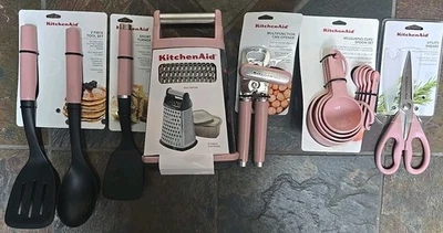 KITCHENAID (LOT OF 6) Kitchen Tools Utensils OHDRA *DRIED ROSE/PINK/MAUVE* New - Image 1 of 4