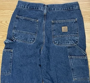 Carhartt B13 DPS Denim Carpenter Jeans Mens 30x30 Blue Cotton Work Pants - Picture 1 of 4