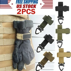 2pc Tactical Hook Quick Release Belt Clip Carabiner Molle Backpack Buckle - Picture 1 of 13