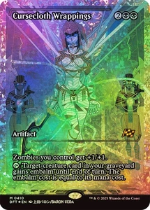 MTG FRACTURE FOIL Cursecloth Wrappings  - Aetherdrift #410 - Picture 1 of 1