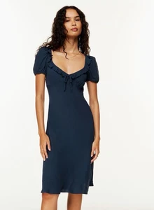 Vestido Aritzia Sunday Best Letti Azul Talla Pequeña Mujer Lechera Pradera Casa de Campo - Imagen 1 de 8