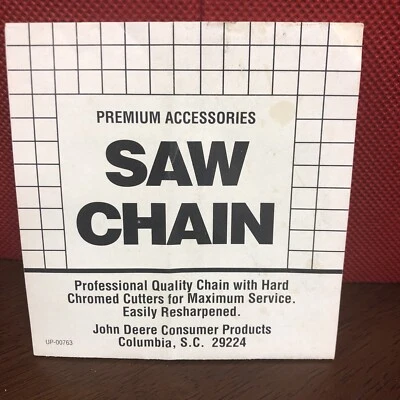 Руководство оператора John Deere по обслуживанию и заточке цепи пилы до 00763 - Изображение 1 из 2