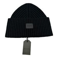 NWT AllSaints Traveling Rib Cuff Cinder Black Marl Beanie Hat Cap Knit Winter