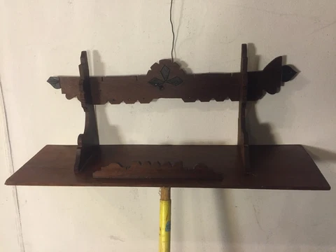 Antique Shelf Mahogany 24"W,7"D,9"H.Hi Patina.See12Pics4Size& Details.MAKE OFFER Cover