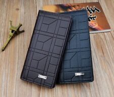 Men's Wallets Long Vertical Embossed Open Suit Bag Large Capacity Soft Wallet