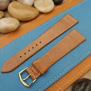 22mm 7/8" Speidel USA Brown Karung Snake Long nos Vintage Watch Band - Picture 1 of 4