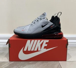 Nike Air Max 270 GS Kids Size US 5Y (6.5W) Grey Crimson Shoes Sneaker NEW✅ - Picture 1 of 11