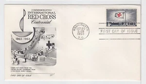 TurtlesTradingPost- American Red Cross 1963- #1239 FDC Fleetwood Cachet - Picture 1 of 1