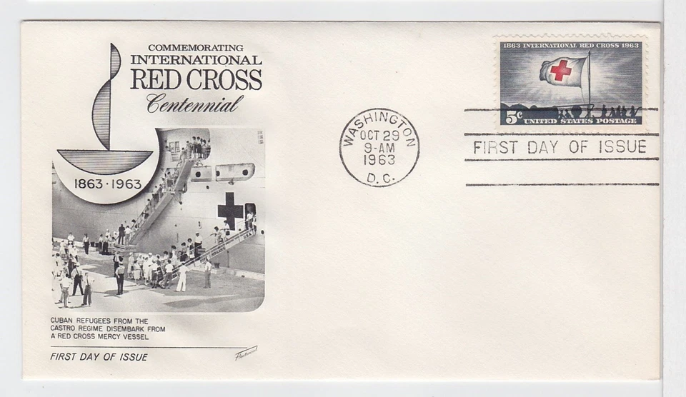 TurtlesTradingPost- American Red Cross 1963- #1239 FDC Fleetwood Cachet - Image 1 of 1