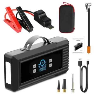 Portable 5000A Jump Starter with 150 PSI Air Compressor 30000mAh Jumper Box USB - Picture 1 of 9