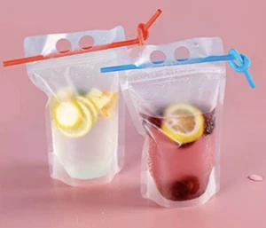 Tophouse 100pc Drink pouches and straws - Picture 1 of 4