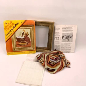 Columbia Minerva Designer Needlepoint Kit Cheese Picture 4x5 With Frame - Picture 1 of 5