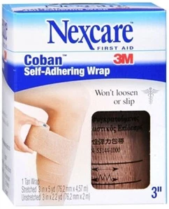 Nexcare Coban Self-Adhering Wrap 3 Inches X 5 Yards, 2 PACK - Picture 1 of 1