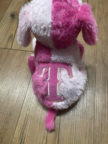 Forever Collectibles Texas Rangers Puppy Dog Plush Stuffed Animal Pink 7" Cover