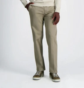 Men's Haggar Flex Wrinkle Free Classic Fit Pants Khaki 40Wx29L E05686 - Picture 1 of 4