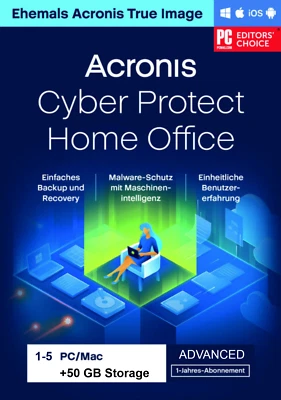 Acronis Cyber Protect Home Office Advanced 2025 1 3 5 PC Mac 1 Jahr Backup @GWC - Bild 1 von 3