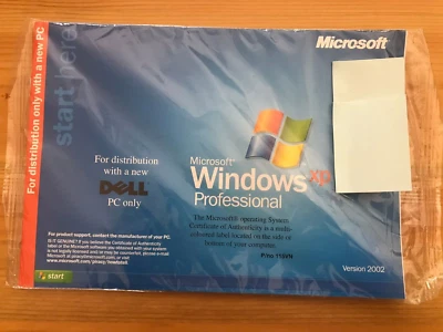 NEW SEALED Dell Microsoft Windows XP Professional CD (Including Service Pack 1a) - Image 1 of 3
