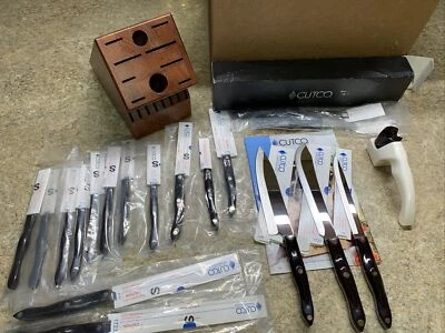 CUTCO Homemaker +8 Knife Block Set NEW! SHARPENABLE! Classic/Black Straight Edg