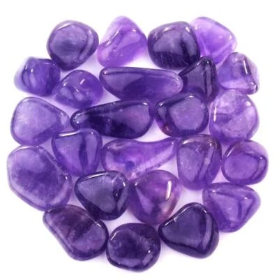 Amethyst Transparent XL Trommelsteine Ø 30 - 40 mm AAA-Qualität aus Brasilien p - Bild 1 von 4