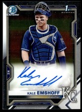 2021 Bowman Chrome Prospect Autographs Kale Emshoff Auto Kansas City Royals
