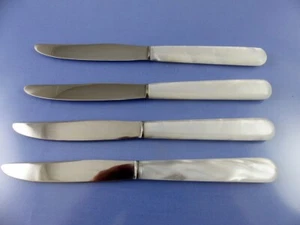 BIRKS FRANCE FINTA MADREPERLA DESSERT o SET FRUTTA 4 COLTELLI molto affilati - Foto 1 di 5