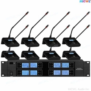 EM8000 8 Gooseneck Digital Wireless Microphone Conference System 8 Table Meeting - Picture 1 of 8