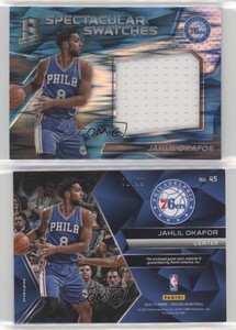 2016-17 Panini Spectra Spectacular Swatches Neon Blue /99 Jahlil Okafor #45