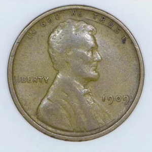 ~VINTAGE AMERICAN COPPER~ 1909 VDB Lincoln Wheat Cent F+ h672 - Picture 1 of 2