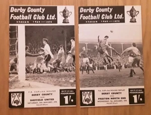 Derby County 1969/70 Home FA Cup select programmes from menu - Picture 1 of 3