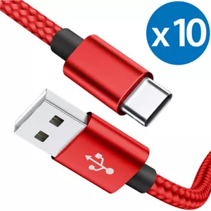 10-Pack USB-C Type C Fast Charging Cable For Samsung Galaxy S8 S9 S10 Plus Note9 - Picture 1 of 6