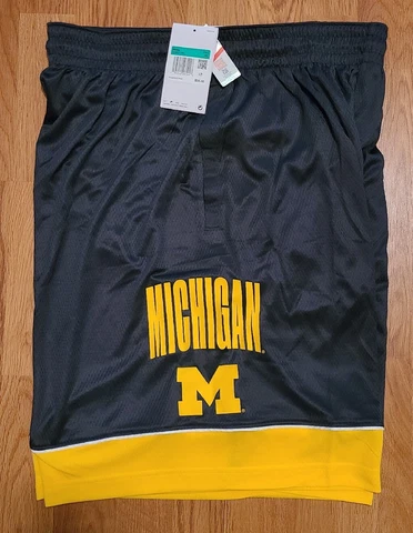 Michigan Wolverines Nike DRI-FIT Football Basketball Shorts Men’s XL DJ8227 NWT Cover