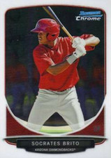 2013 Bowman Chrome Prospects #BCP62 Socrates Brito RC Arizona Diamondbacks